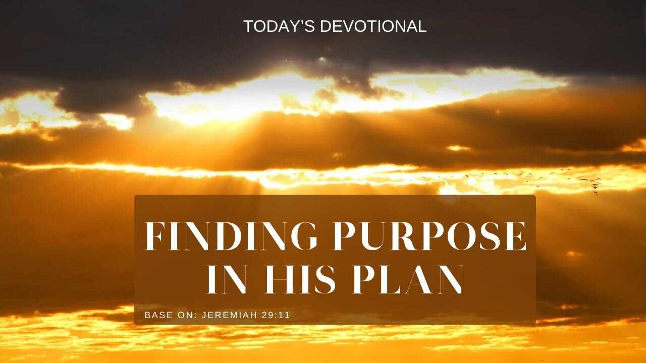 Finding Purpose in His Plan