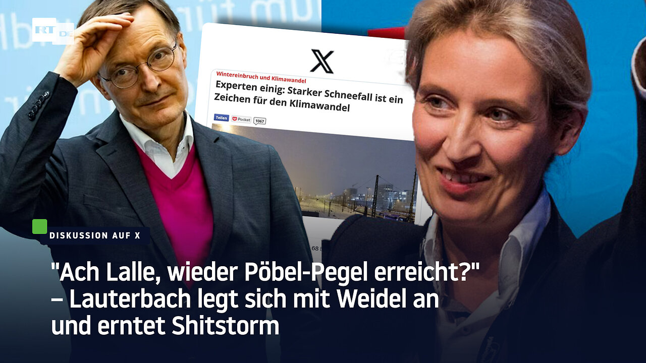 "Ach Lalle, wieder Pöbel-Pegel erreicht?" – Lauterbach legt sich mit Weidel an und erntet Shitstorm