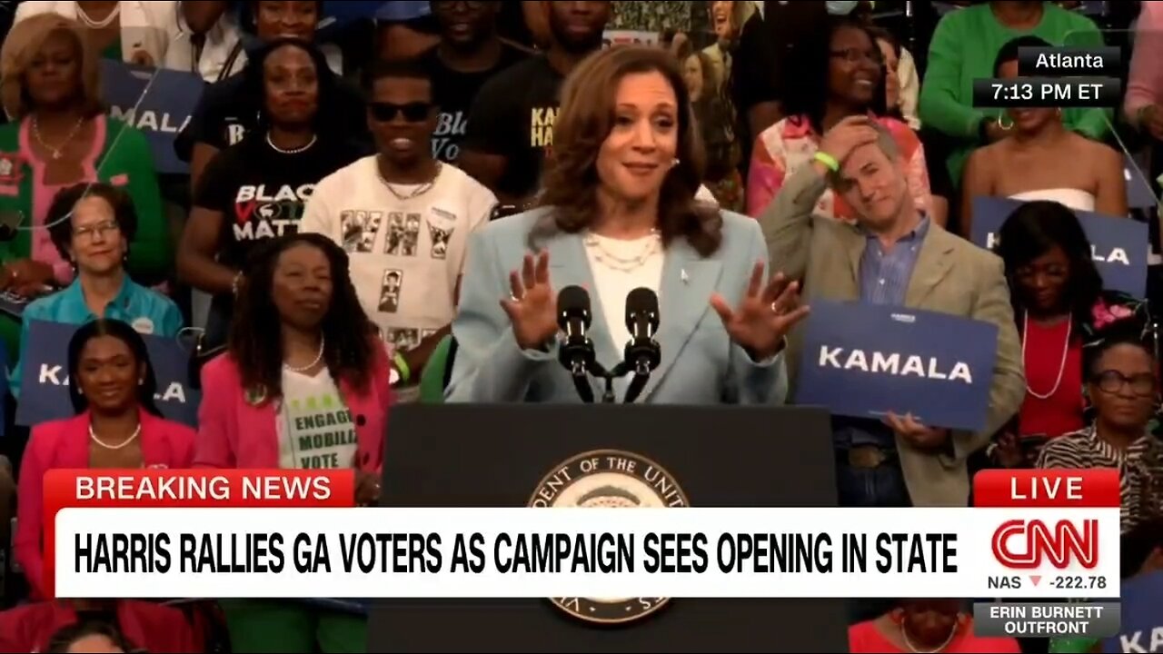 Kamala Harris Doesn't Know What To Do When Crowd Chants Lock Him Up