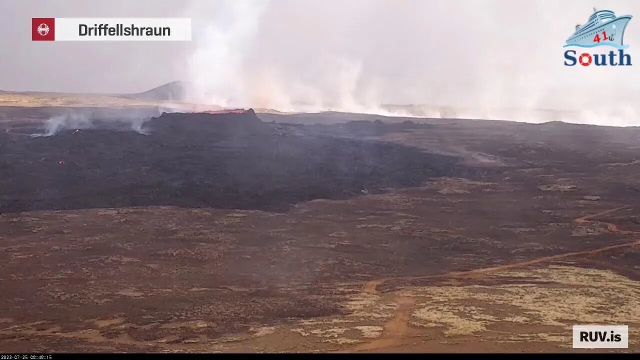 Live Coverage, Litli-Hrútur Volcano Eruption Iceland. 25/07/2023.