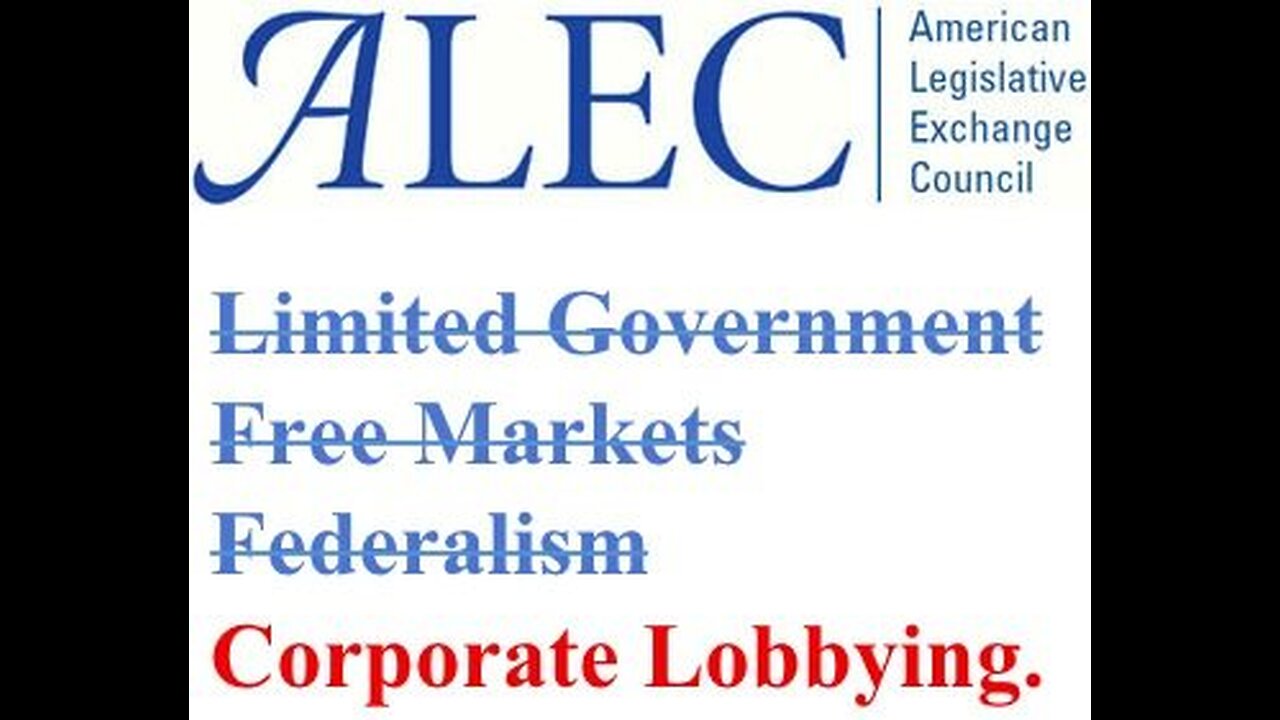 ALEC - This is how corrupt the political system is...