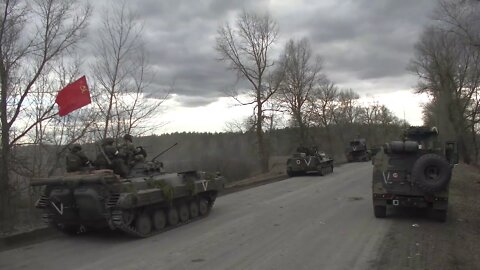 ★★★ Armored vehicles of Russia on the way to a designated area