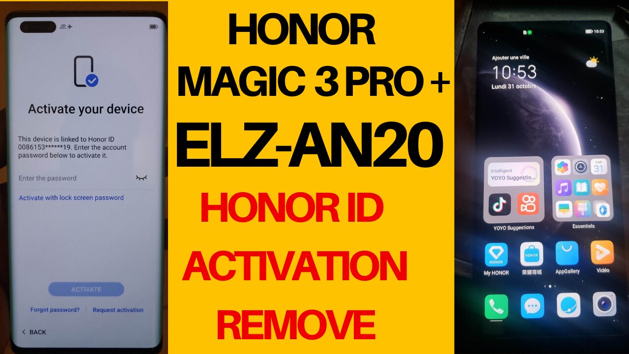 Honor Magic 3 Pro Plus (ELZ-AN20) || Honor id (Activation Lock) Remove || Sigmakey