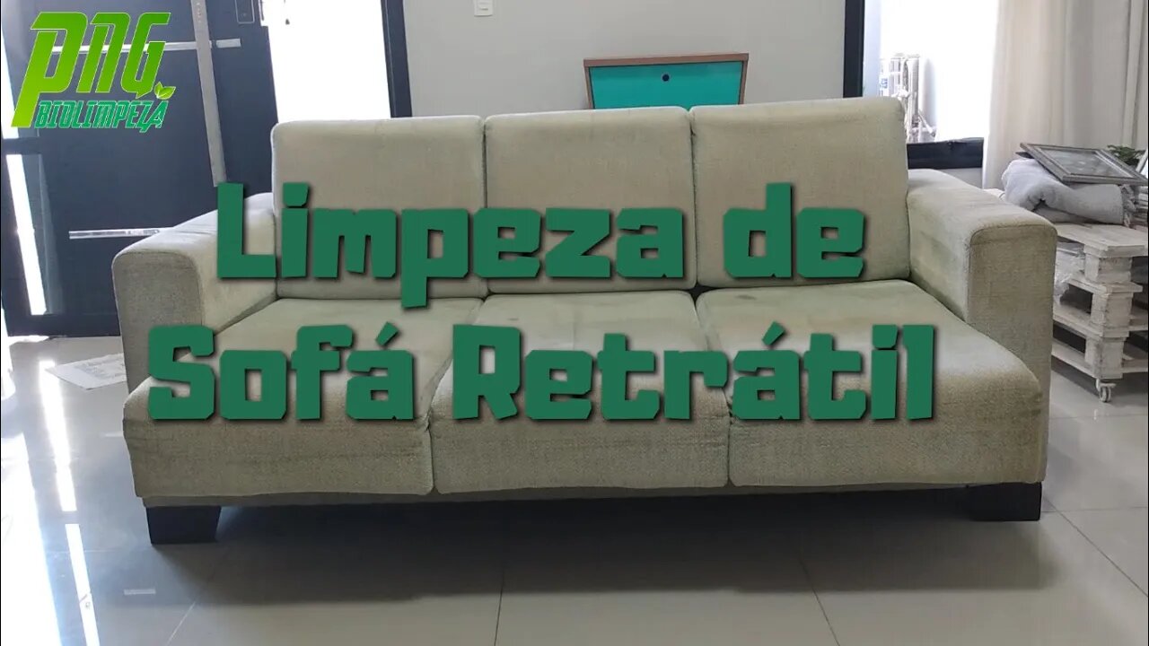 Limpeza de Estofados - Sofa retrátil 3 lugares padrão