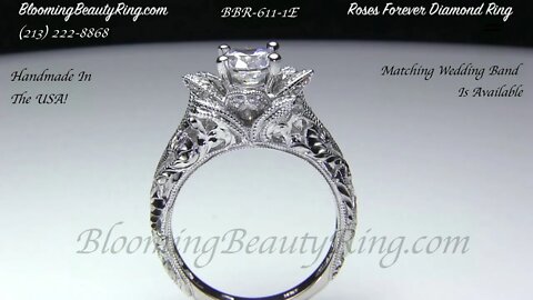 BBR-611-1E Engagement Ring By BloomingBeautyRing.com