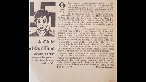 Child Of Our Time - Oratorio by Michael Tippett