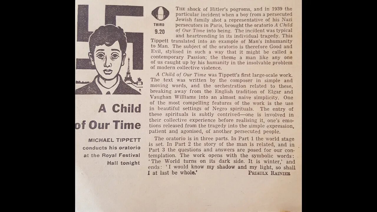 Child Of Our Time - Oratorio by Michael Tippett