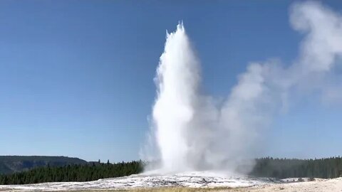 Kids first trip to Old Faithful