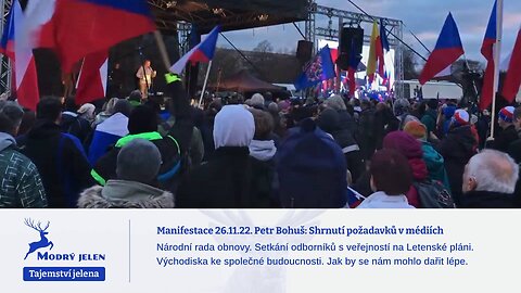 Manifestace 26.11.22. Petr Bohuš: Shrnutí požadavků v médiích