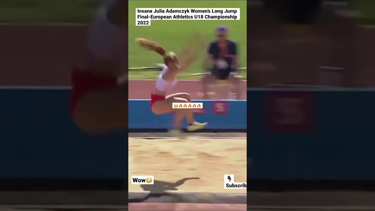 Insane Julia Adamczyk Women’s Long Jump Final-European Athletics U18 Championship 2022 #shorts #