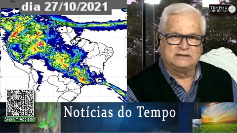 Chove em Minas, corredor sobe para a Bahia e volta a chover no Sudeste no domingo. E no Sul friozito