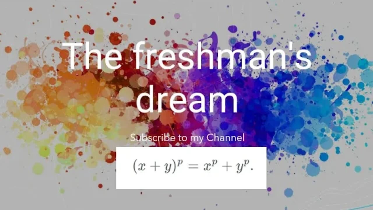 Prove freshman's dream (commutative ring with characteristic p)