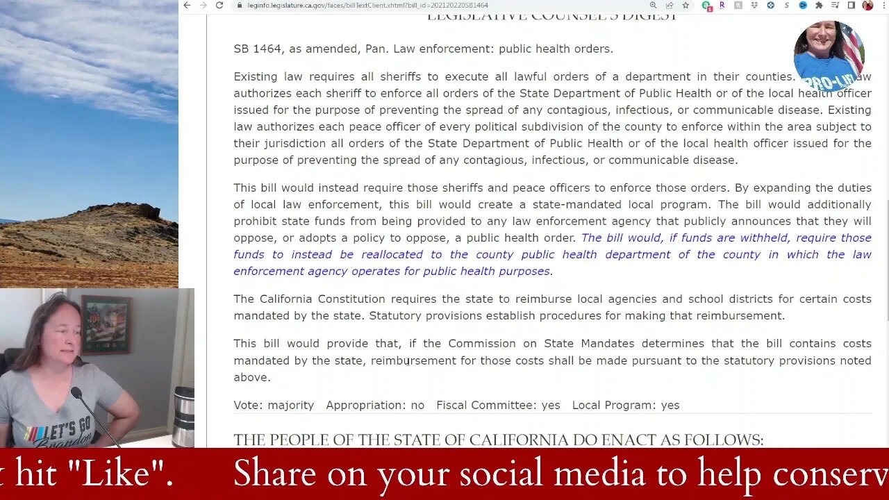 Another People's Convoy Win? California Crazy SB 1464 TABLED!!! Law Enforcement Funding