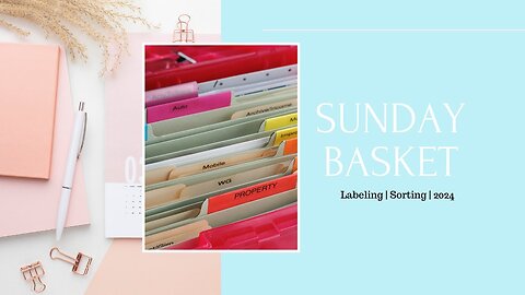 How I Keep Organized | Sunday Basket | Labeling and Sorting | August 2024