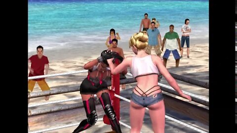 Rumble Roses PS2 - Spencer slaps Dr Cutter