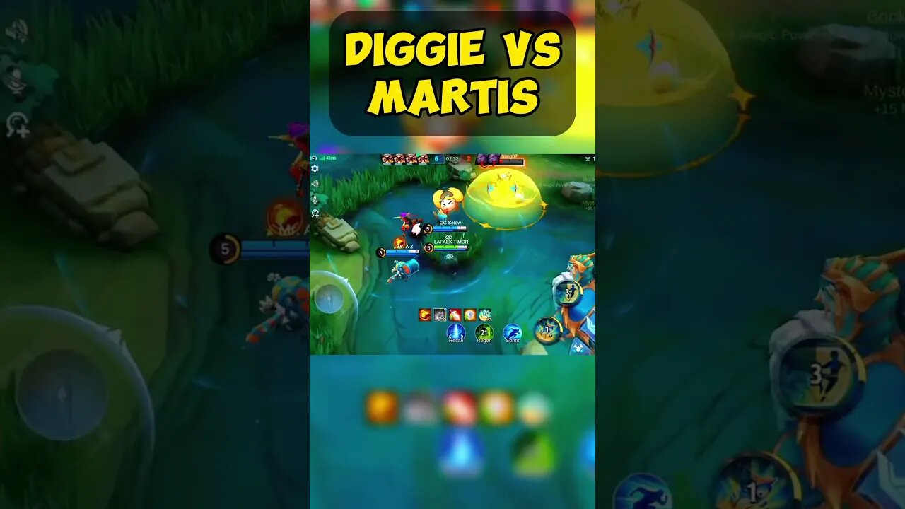 Diggie vs Martis #shorts #shortvideo #shortsvideo #mlbb