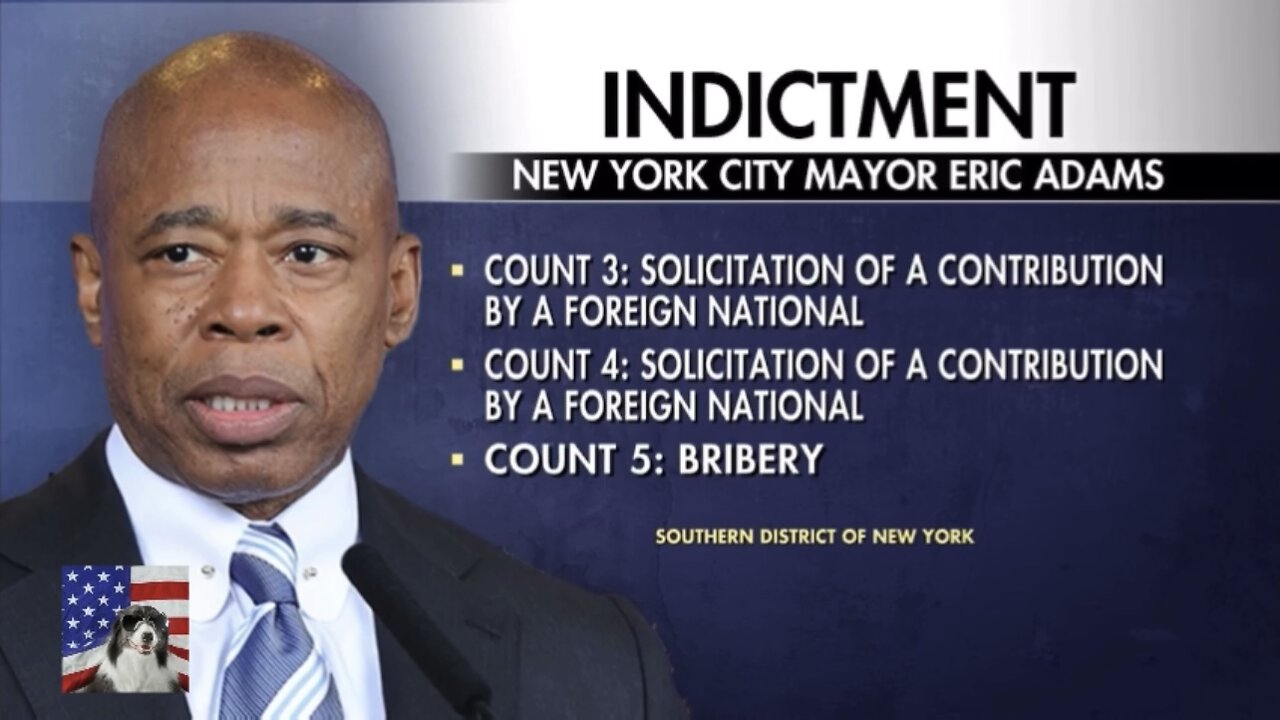 NYC Mayor Eric Adams charged with Accepting Foreign Bribes (09/26/24)