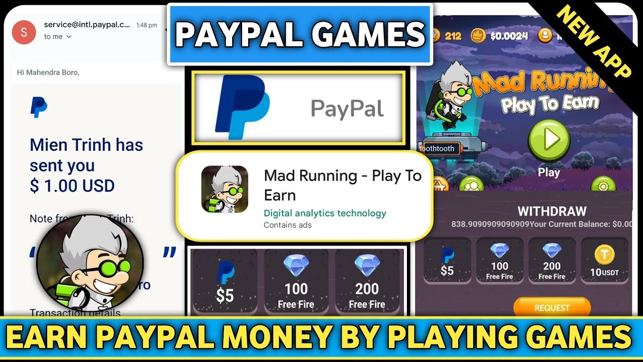 Mad Running Game॥Earn Paypal Money By Playing Mad Running Games॥New Paypal Earning Games App🤑