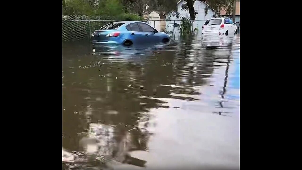 Deep water in Tampa, Florida after Hurricane Milton.