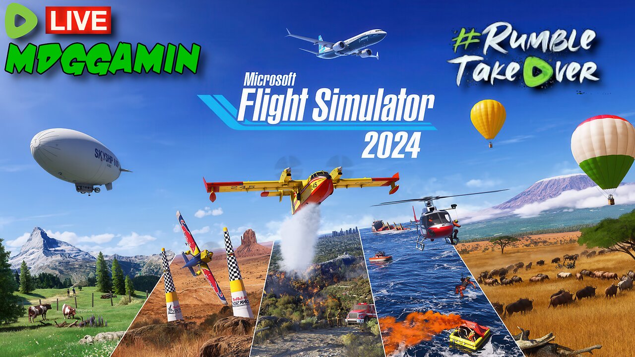 🔴LIVE- Microsoft Flight Sim 2024- Flying on Air Rumble Come & Chat -#RumbleTakeover