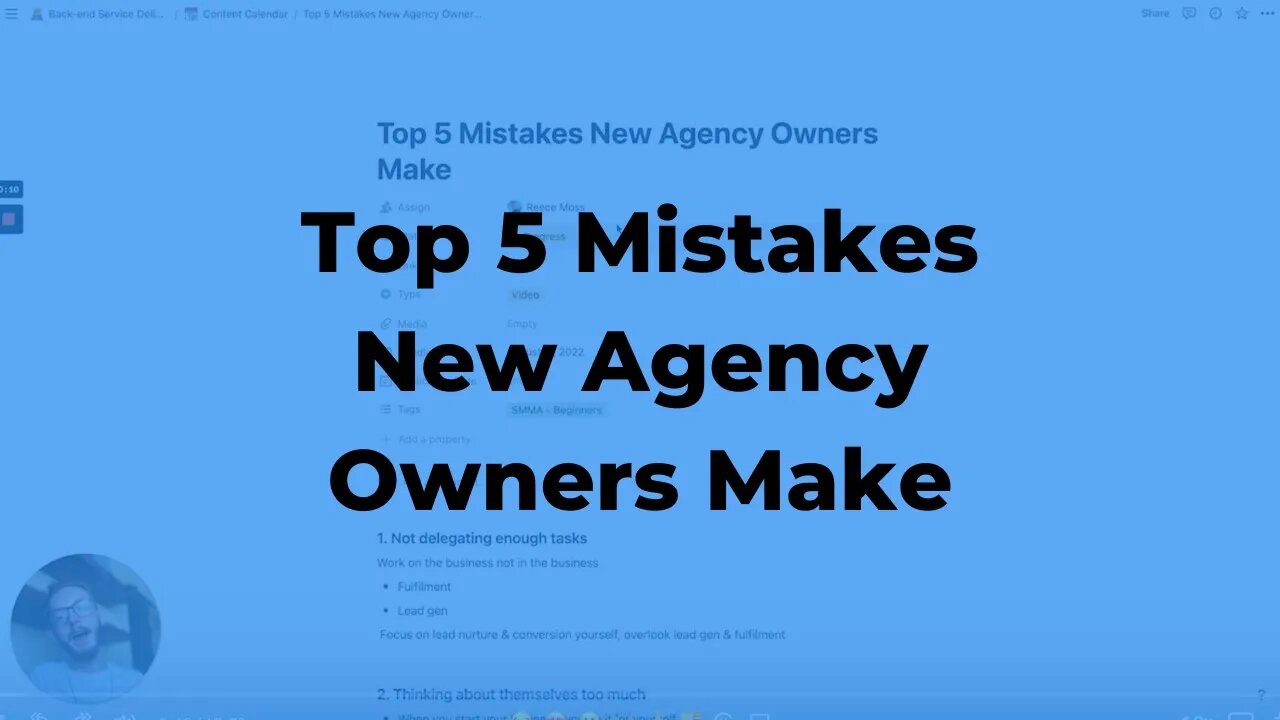 Top 5 Mistakes New Agency Owners Make