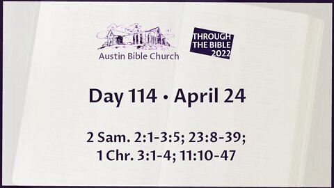 Through the Bible 2022 (Day 114)