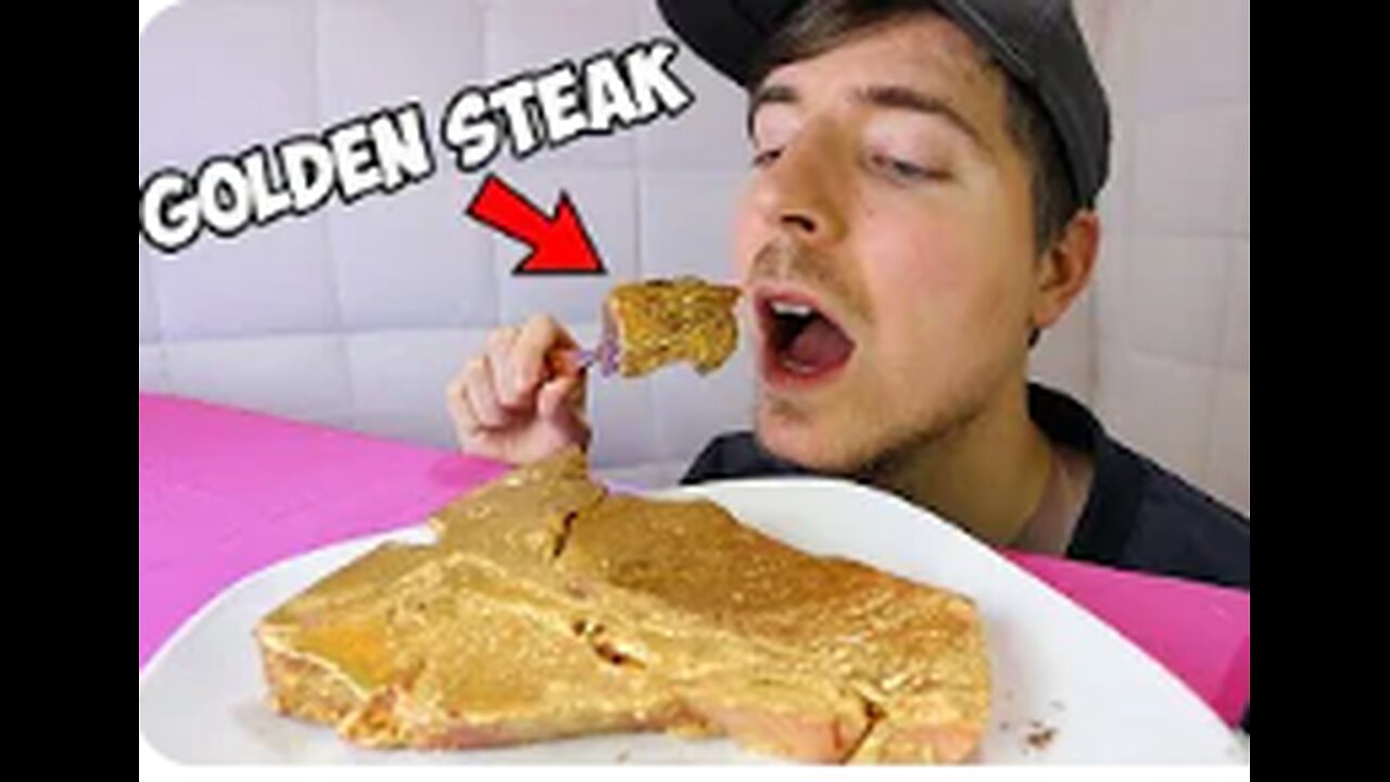 Eating A $10,000 Golden Steak (24k Gold)