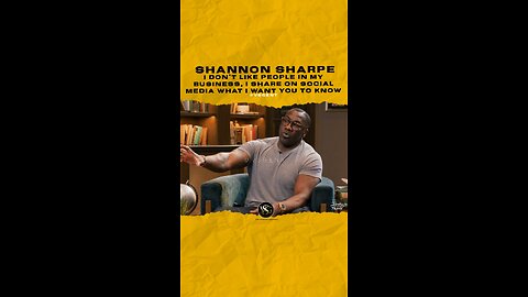 @shannonsharpe84 I don’t like people in my business