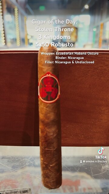 Cigar of the Day: Stolen Throne 3 Kingdoms 5x50 Robusto #Short #Cigars #Shorts #Cigar #SNTB