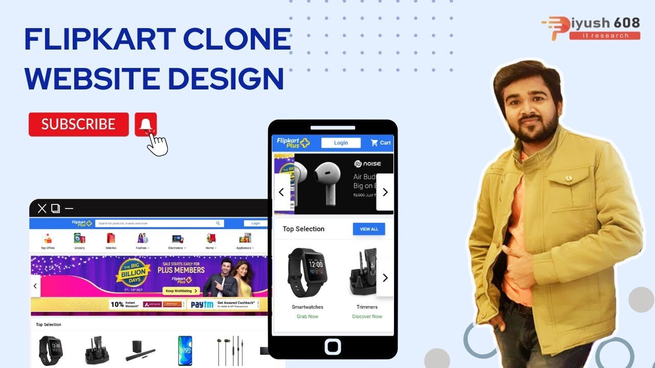 Download Free Filpkart clone website design with source code