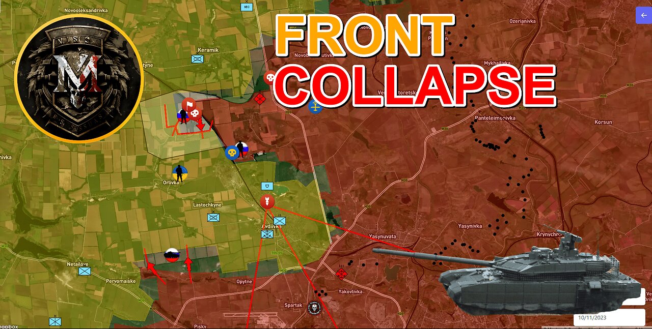 The Russians Were Entrenched On the Northern Flank At Avdiivka. Military Summary For 2023.10.11