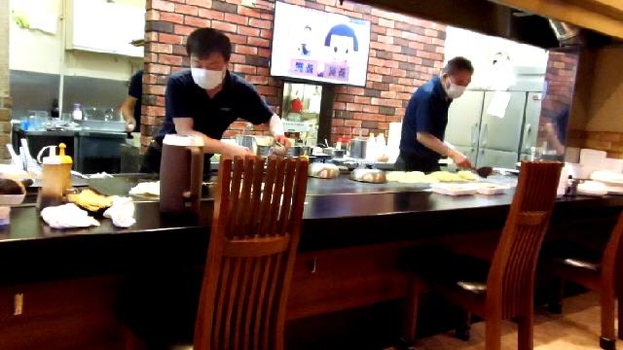 Okonomiyaki Restaurant in Japan