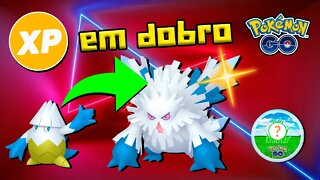 SNOVER SHINY! XP DOBRADO! CAPTURE TODOS! Hora do Holofote! SPOTILIGHT! Pokémon GO