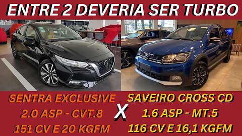 ENTRE 2 CARROS - NISSAN SENTRA X VOLKSWAGEN SAVEIRO - BONS, COMPLETOS MAS SEM MOTOR TURBO