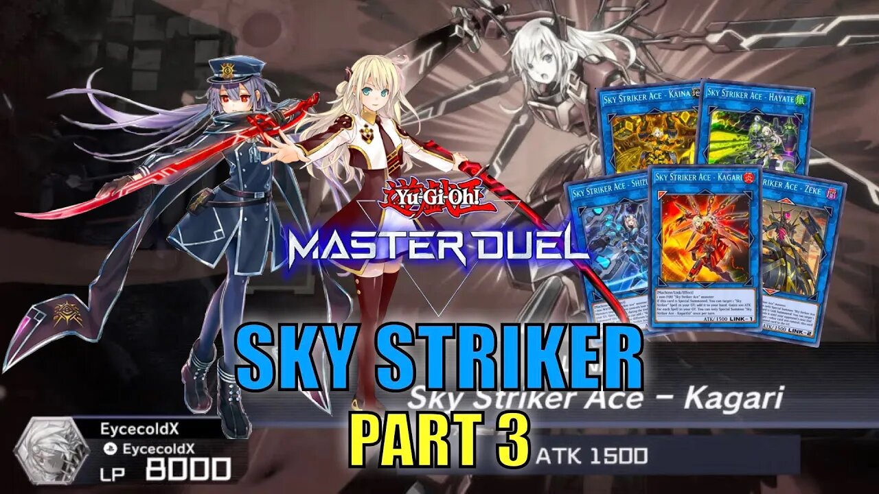 SKY STRIKER DECK! MASTER DUEL GAMEPLAY | PART 3 | YU-GI-OH! MASTER DUEL! ▽