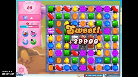 Candy Crush Level 659 Audio Talkthrough, 3 Stars 0 Boosters