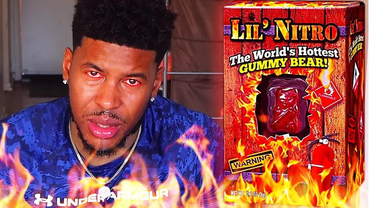 TRYING 2x WORLD'S HOTTEST GUMMY BEAR (LiL' Nitro Challenge) [Low Tier God Reupload]