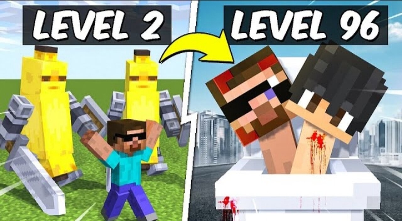 Difficult Level -1 Vs Level 100 Minecraft 😱| Minecraft Level- 1 player vs Level - 100 player