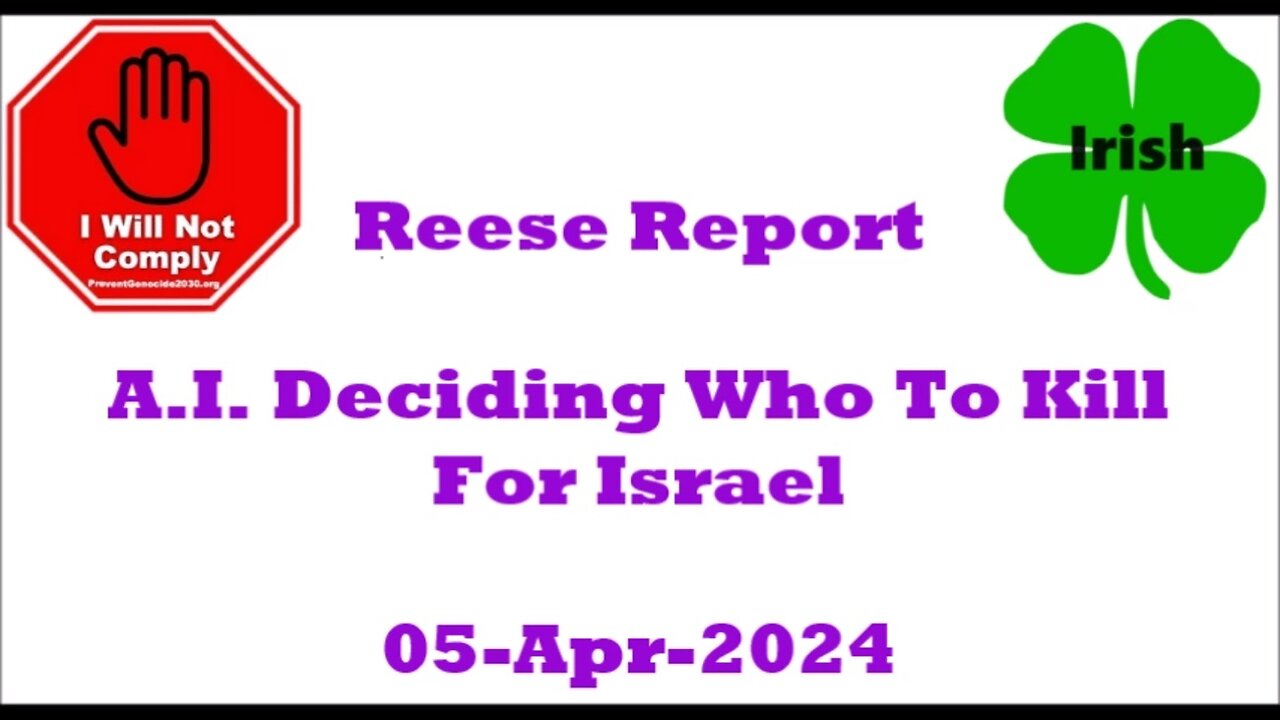 A.I. Deciding Who To Kill For Israel 05-Apr-2024