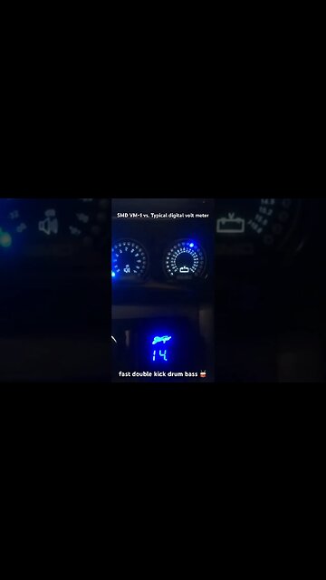 The SMD VM-1 vs. typical digital readout volt meter under heavy load & fast double kick drums