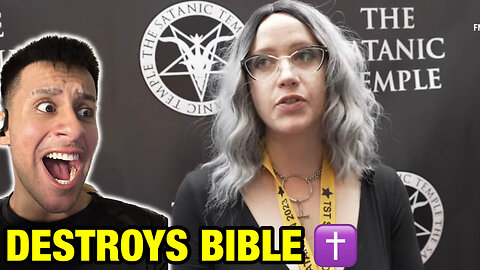 CRAZY SATANIST DESTROYS CHRISTIAN BIBLE