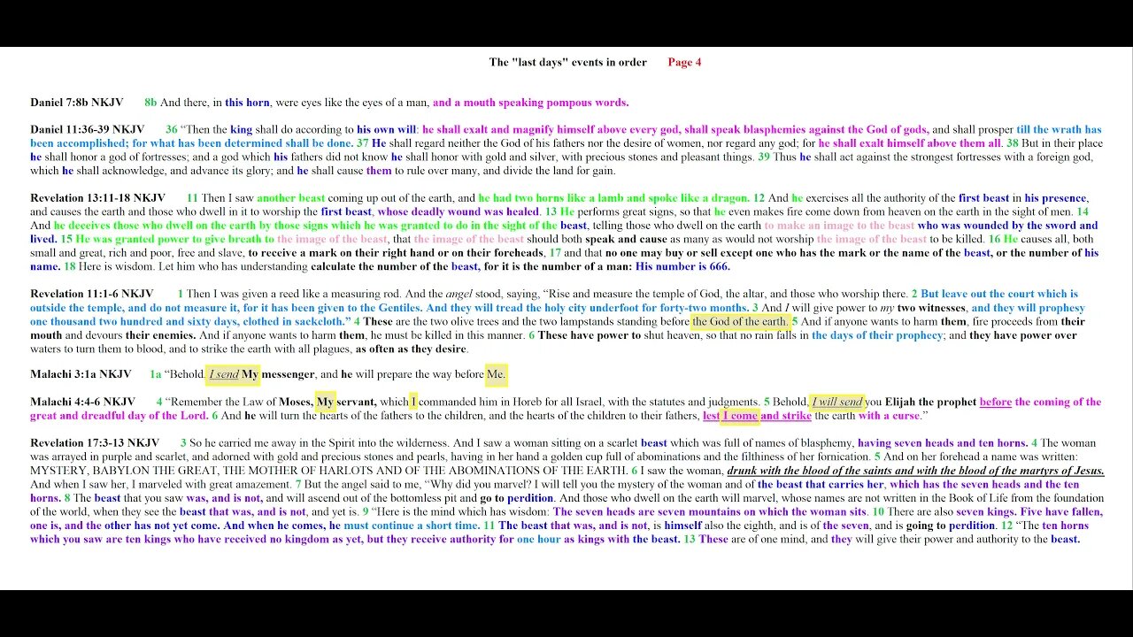 The last days events in order Page 4