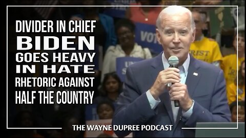 Biden Raises Nation's Temp With Rhetoric Against Half The Voters