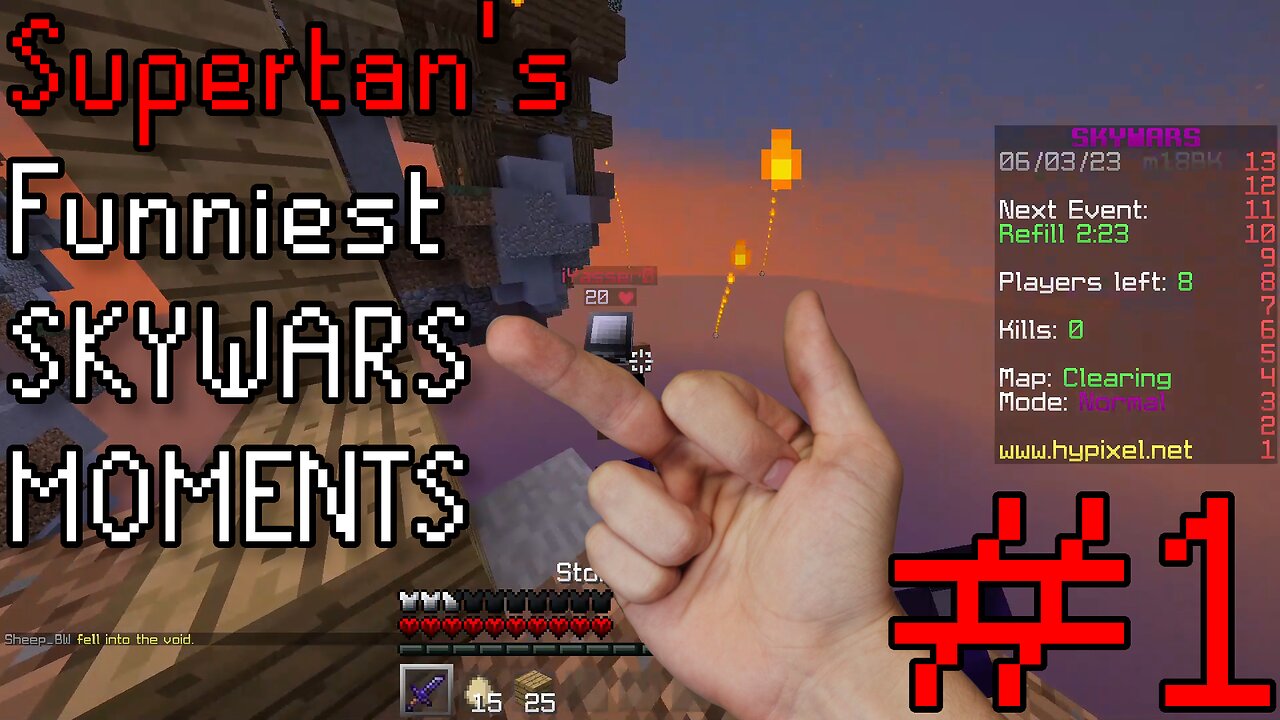 SUPERTAN'S FUNNIEST SKYWARS MOMENTS #1 | Hypixel Skywars