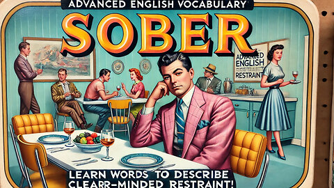 Vocabulary and Pronunciation "SOBER" Advanced English