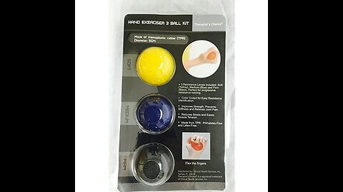 Therapist's Choice Hand Exercise 3 Ball Kit: 3 Color Coded Resistance Levels