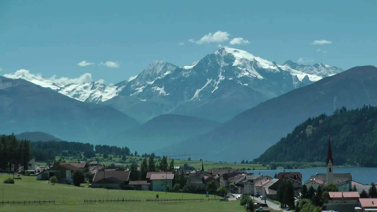 Alps; At the Reschensee dam
