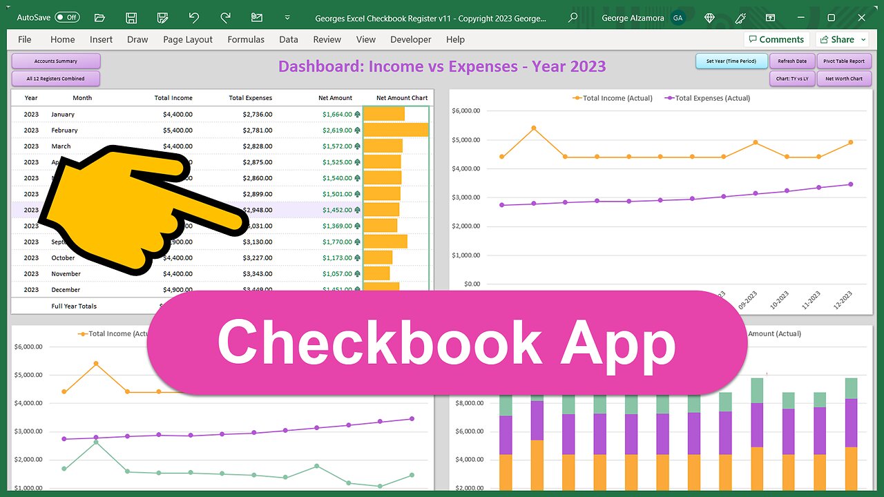 Checkbook App Software | Subscription Free Alternative to Quicken Simplifi Mint