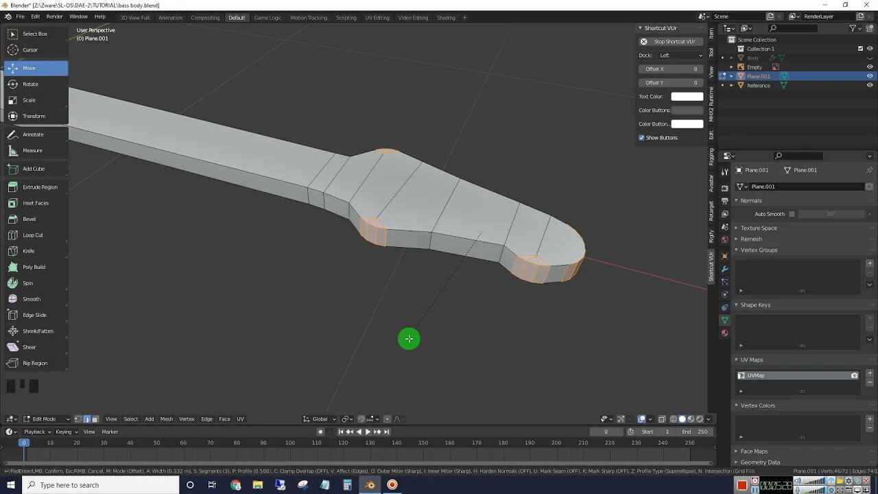 3D Bass Guitar Neck using Blender 2.9 Part 2