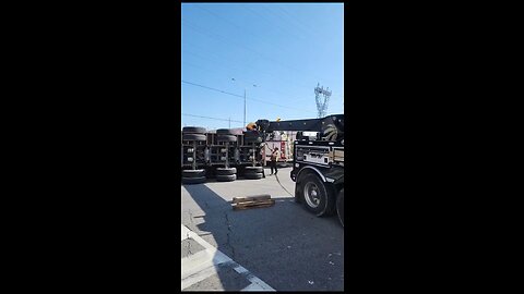 Tractor Trailer Rollover In Brampton